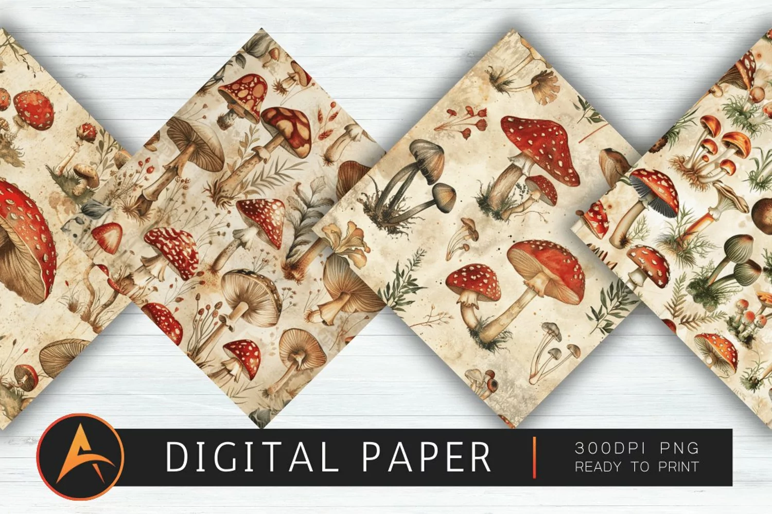 Vintage Skeletons Digital Paper product image 1