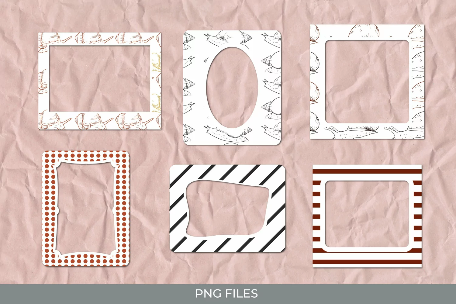 Vintage Snail Seamless Pattern Frames product image 1