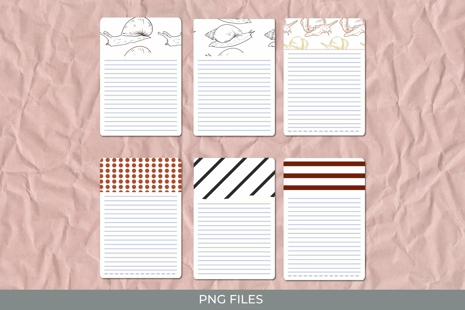 Vintage Snail Seamless Pattern Shaped Journaling Area product image 1
