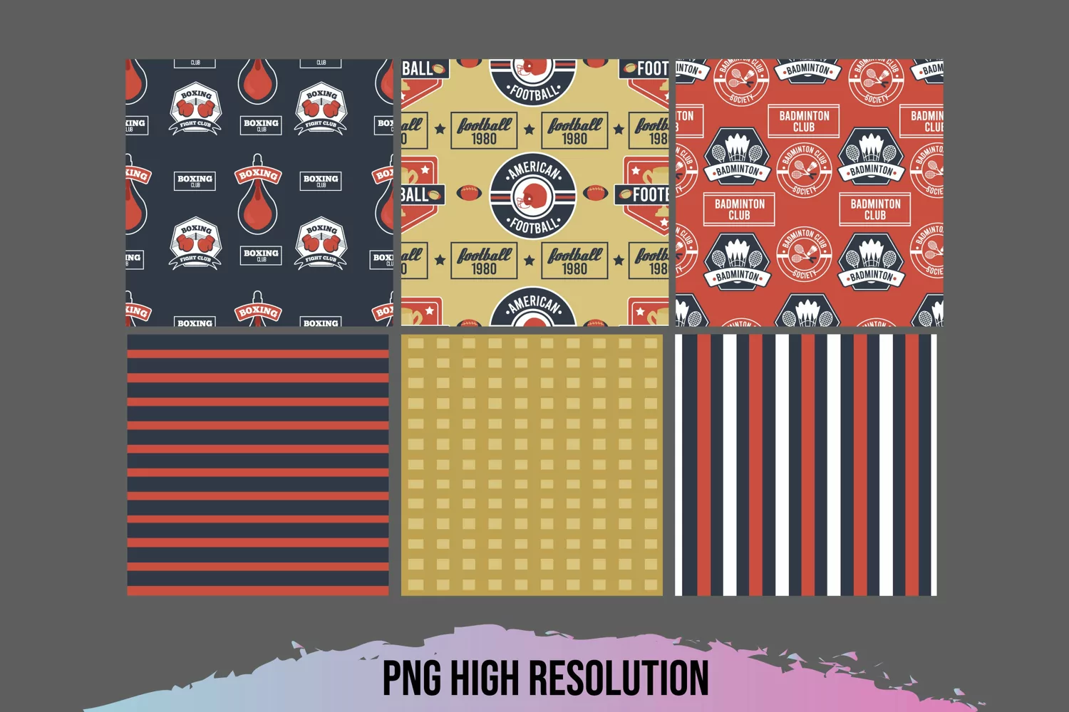 Vintage Sport Badges Pattern Paper Pack product image 1