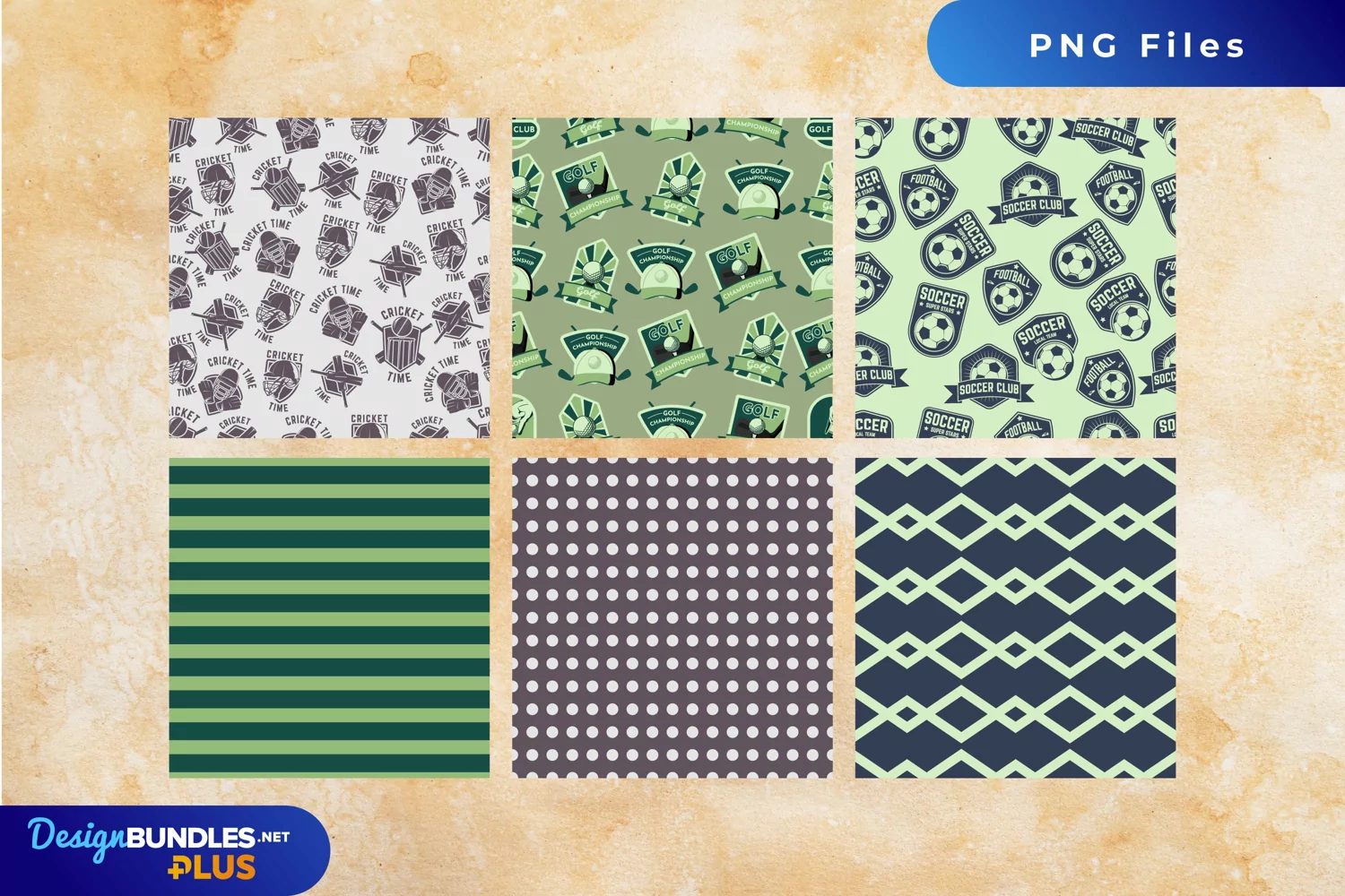 Vintage Sport Badges Pattern Paper Pack product image 1