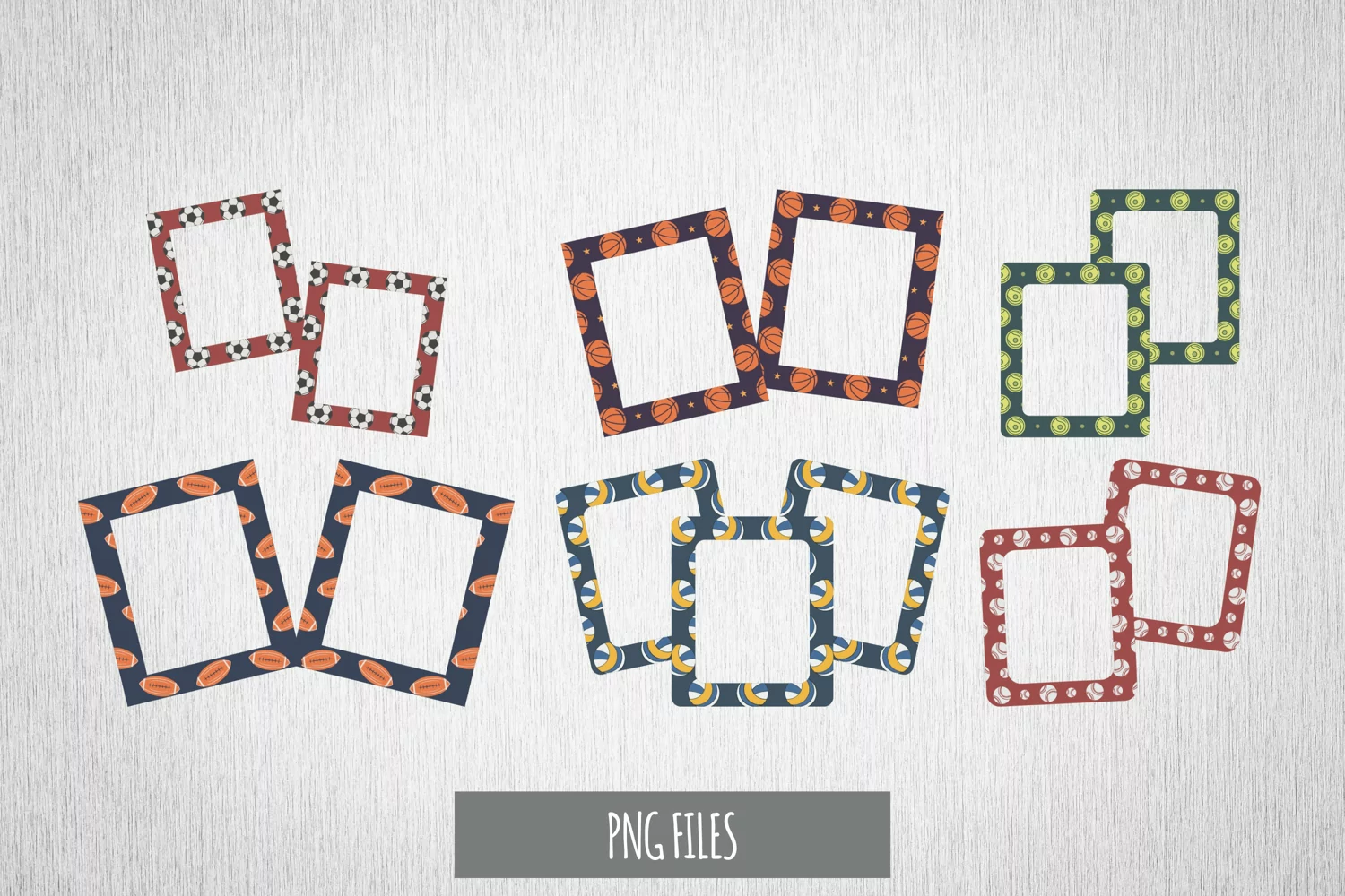 Vintage Sport Ball Seamless Pattern Frames product image 1