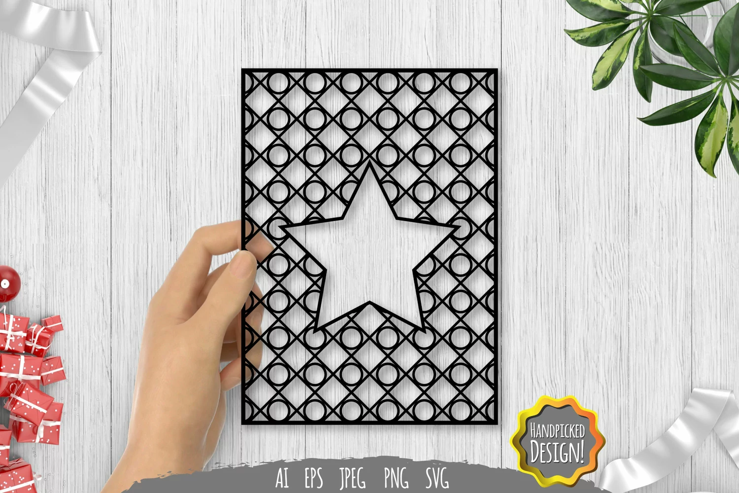 Vintage Star Stencil Papercut product image 1