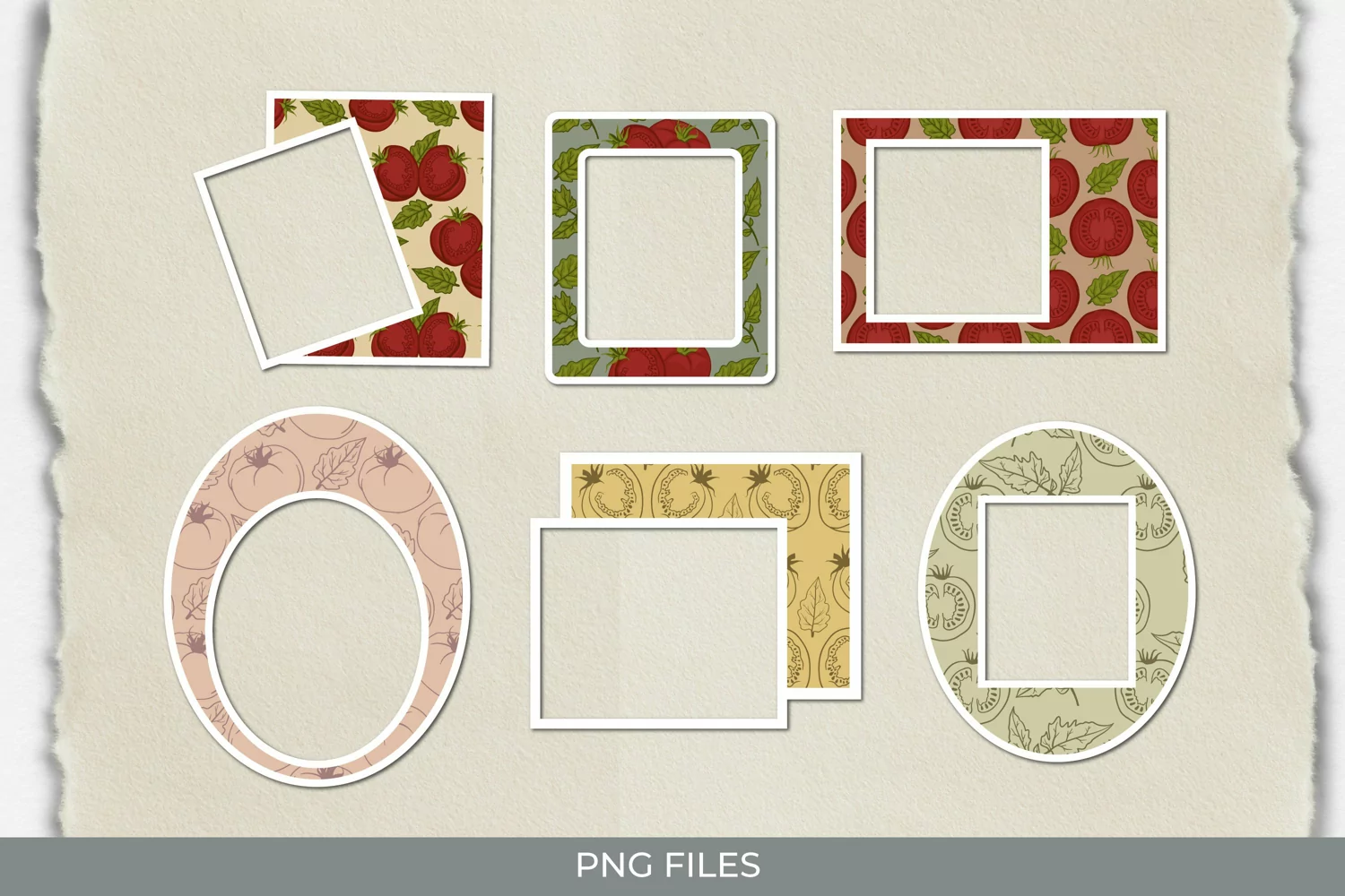 Vintage Tomatoes Seamless Pattern Frames product image 1