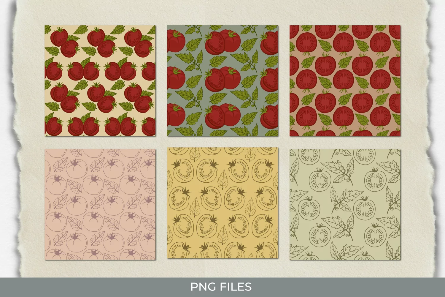 Vintage Tomatoes Seamless Pattern Paper Packs product image 1