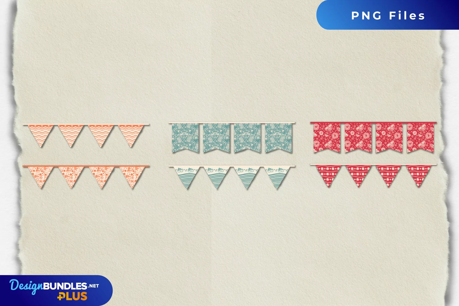 Vintage Tomatoes Seamless Pattern Bunting Banner product image 1