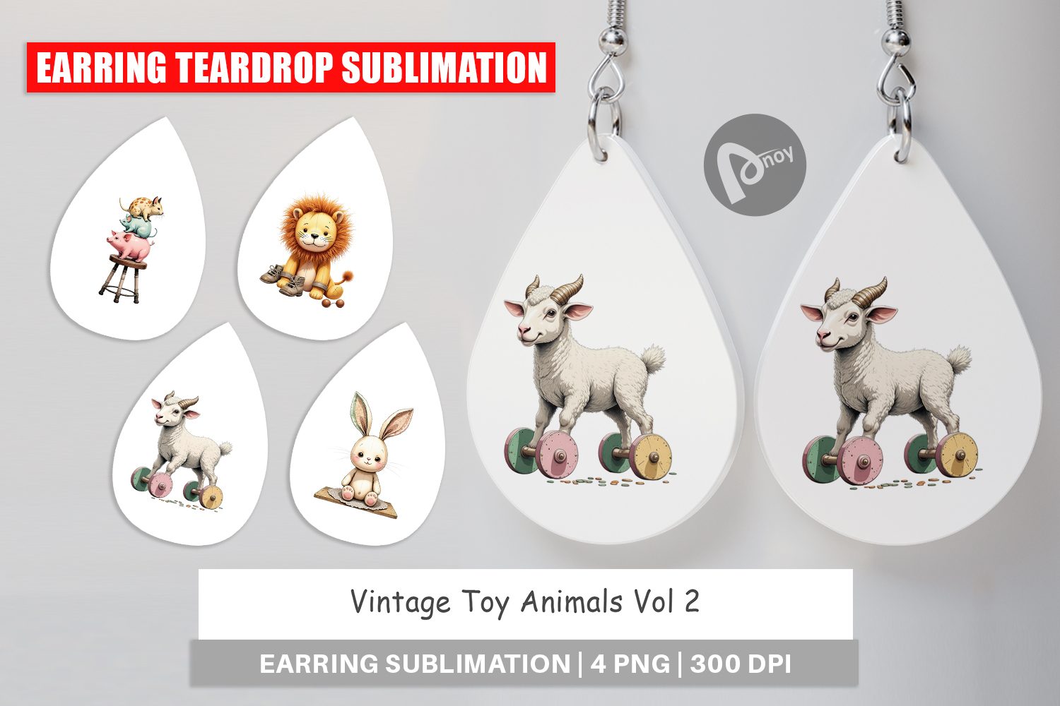 Earring Vintage Toy Animals product image 1