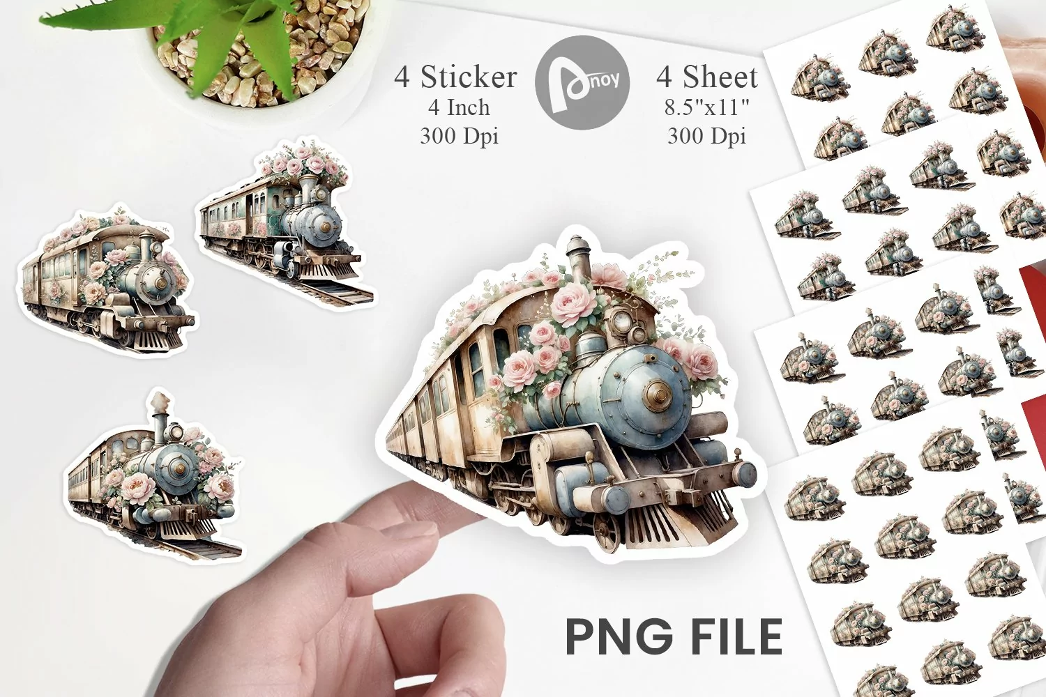 Vintage Train Sticker product image 1