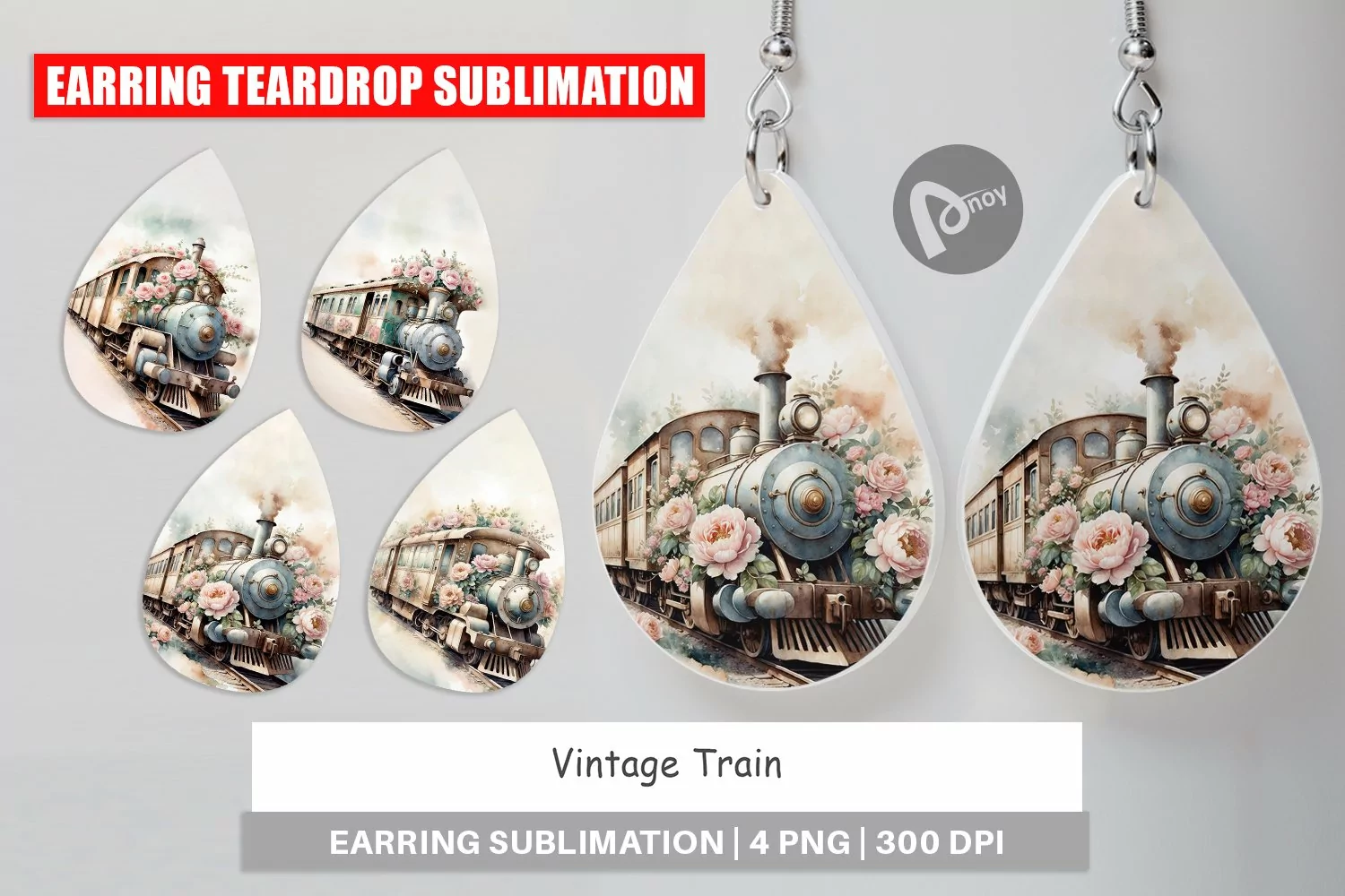 Earring Vintage Train product image 1