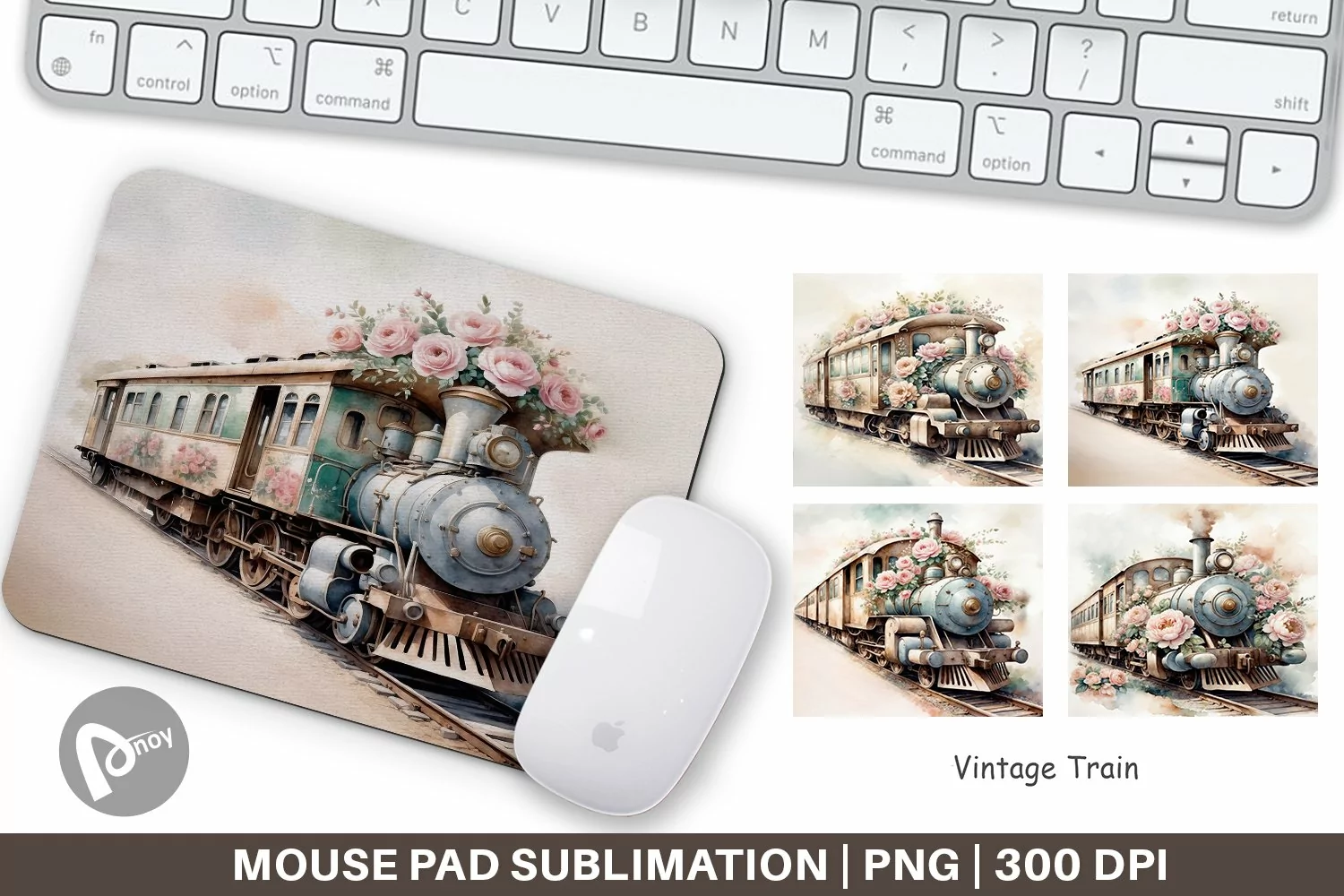 Mouse Pad Vintage Train product image 1