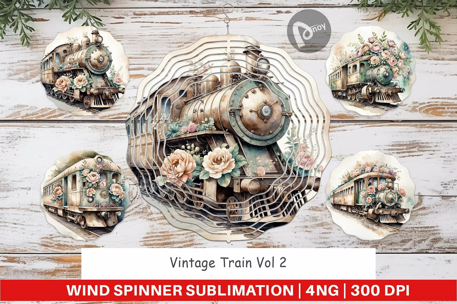 Wind Spinner Vintage Train product image 1
