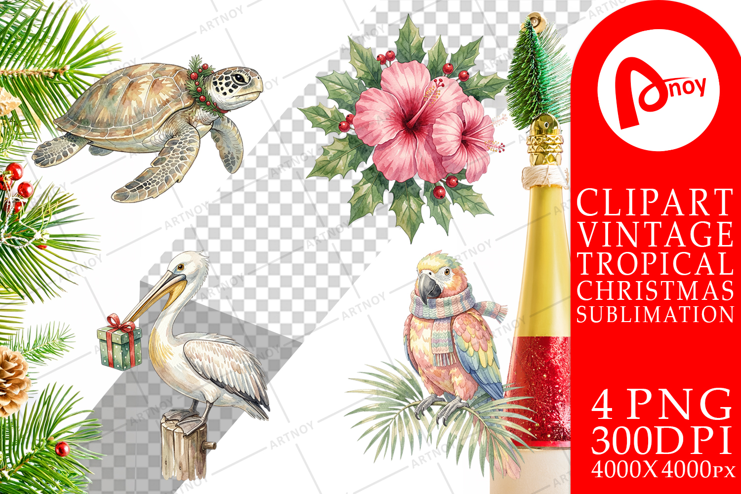 Tropical Holiday Animal Sublimation product image 1