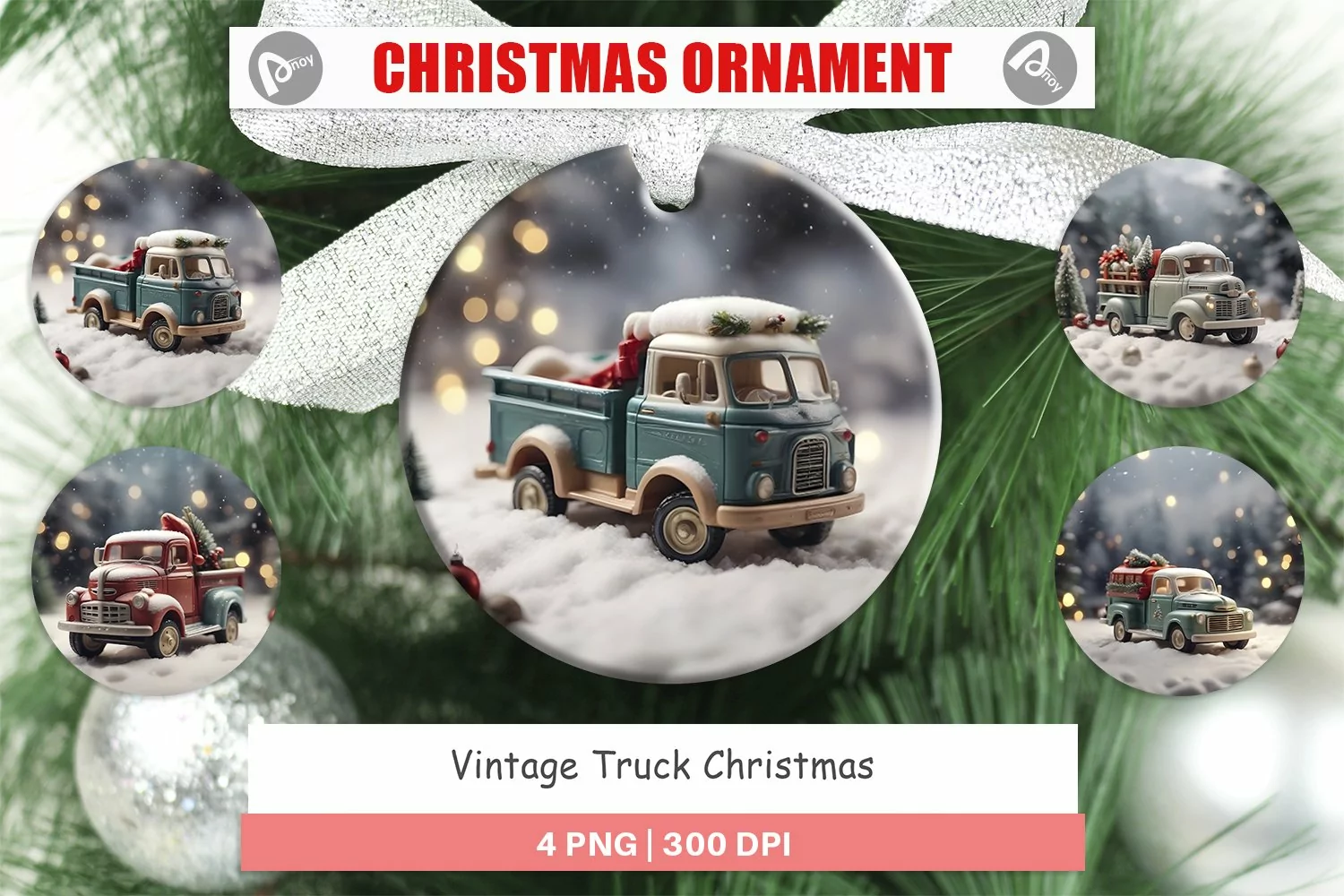 Christmas Ornaments Vintage Truck product image 1