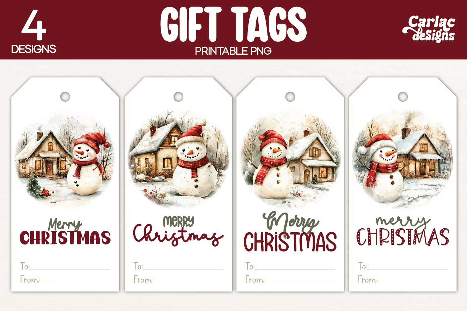 vintage truck gift tags