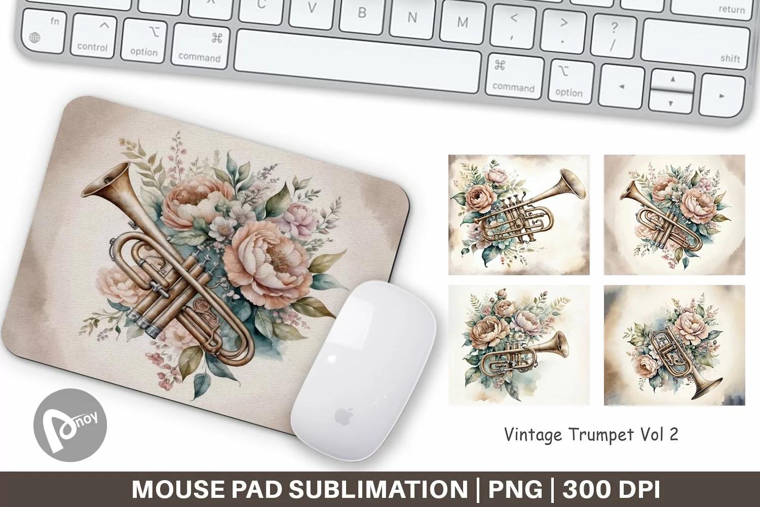 Mouse Pad Vintage Trumpet product image 1