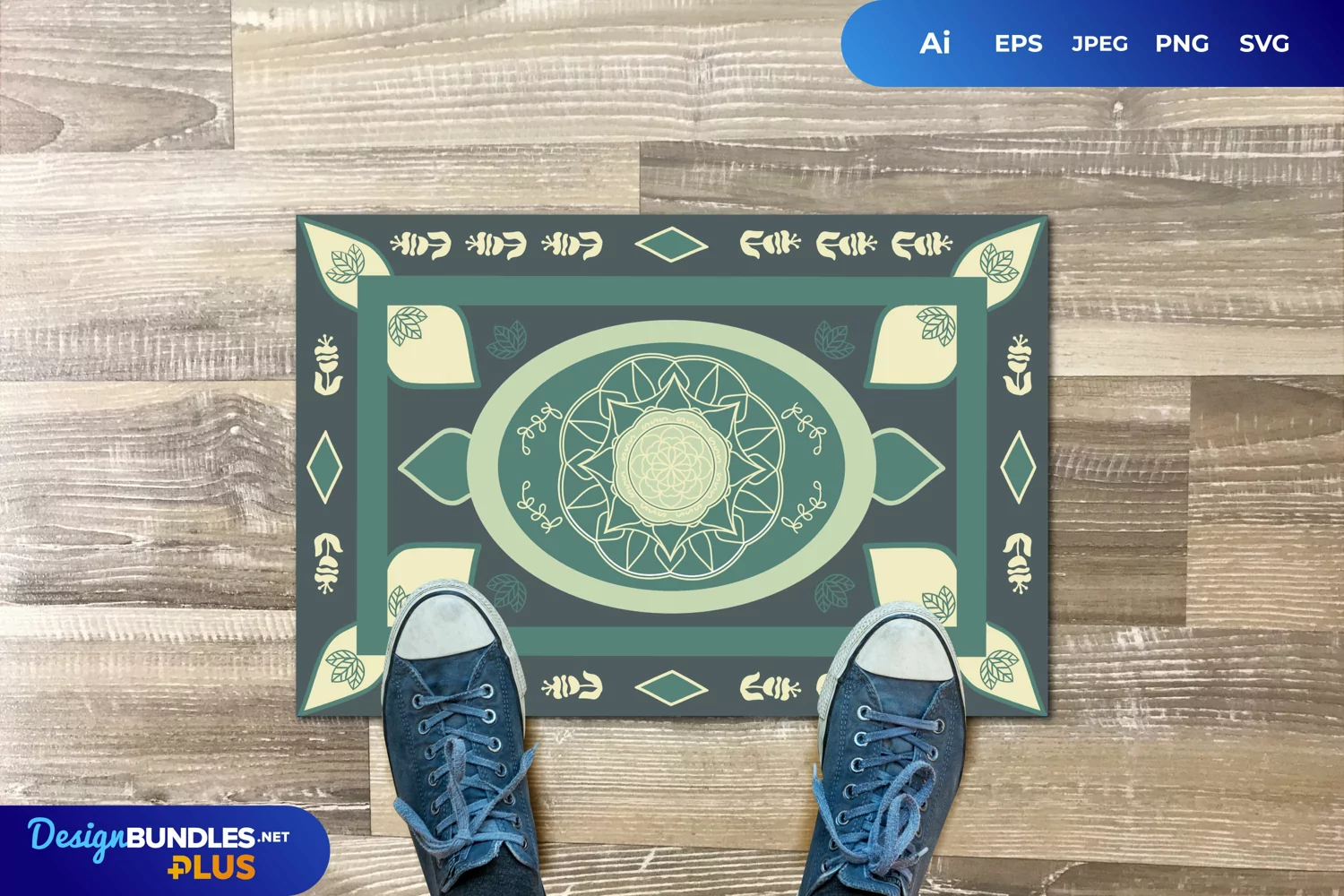 Vintage Turkish Rug Pattern product image 1