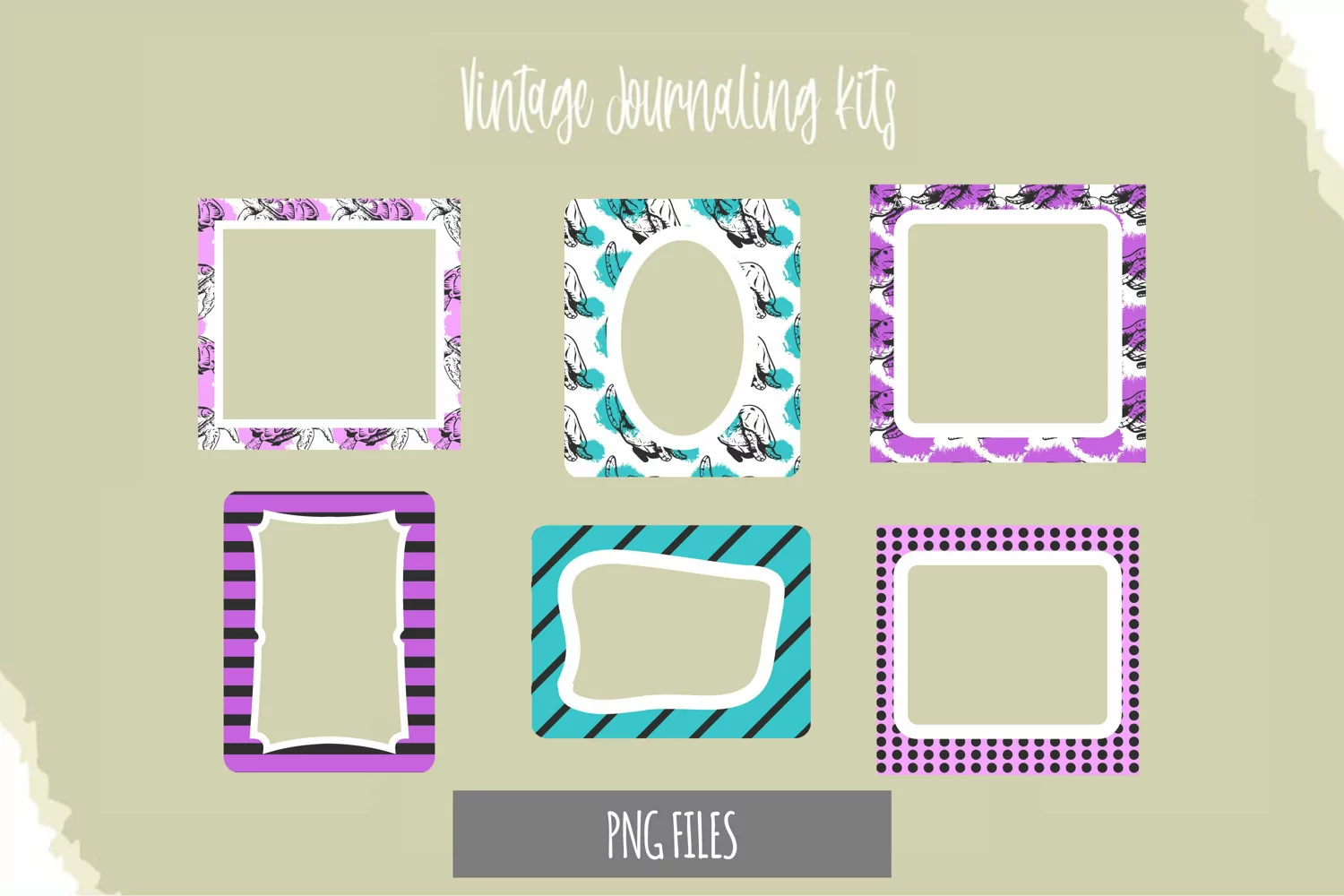 Scrapbooking Vintage Turtle Frames Set product image 1