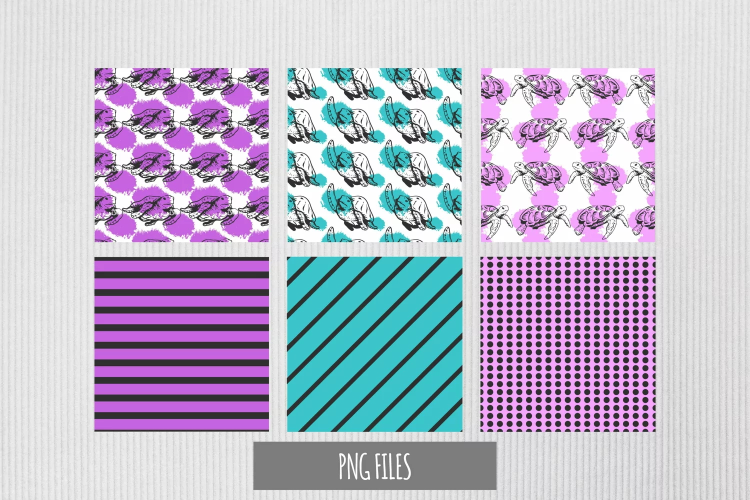 Vintage Turtle Pattern with Vintage Seamless Paper Pack product image 1