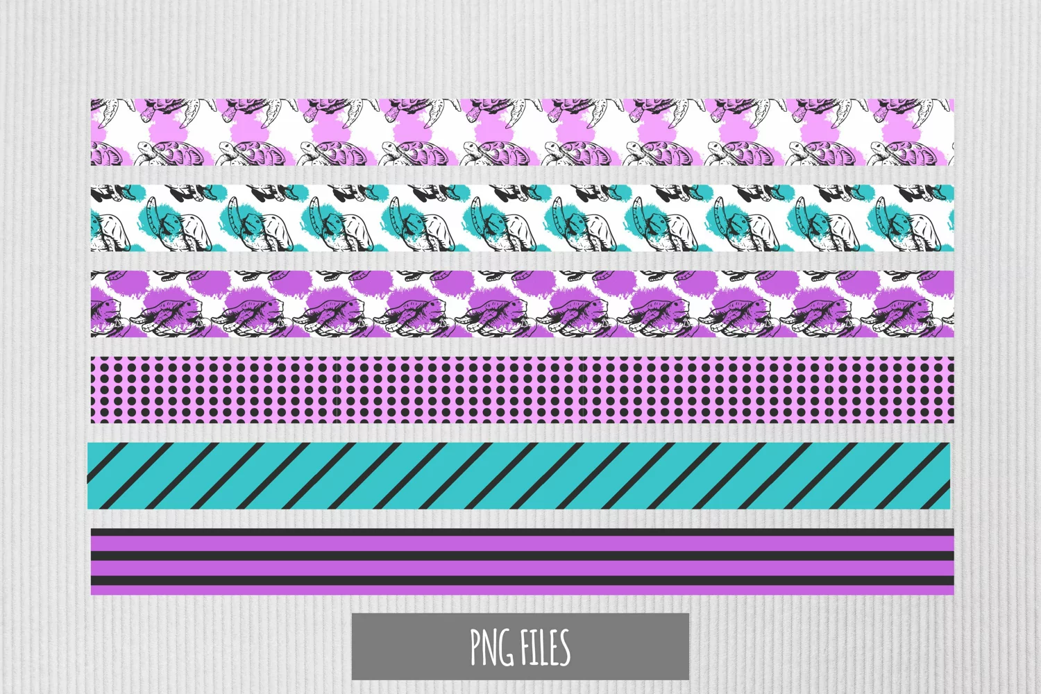 Vintage Turtle Pattern with Vintage Seamless Pattern Stripe product image 1