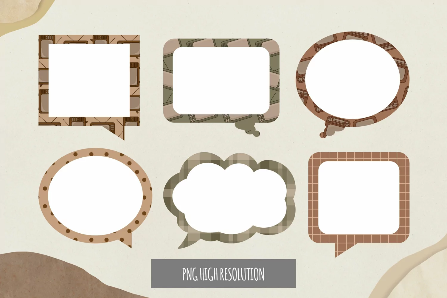 Vintage TV Scrapbook Speech Bubbles product image 1