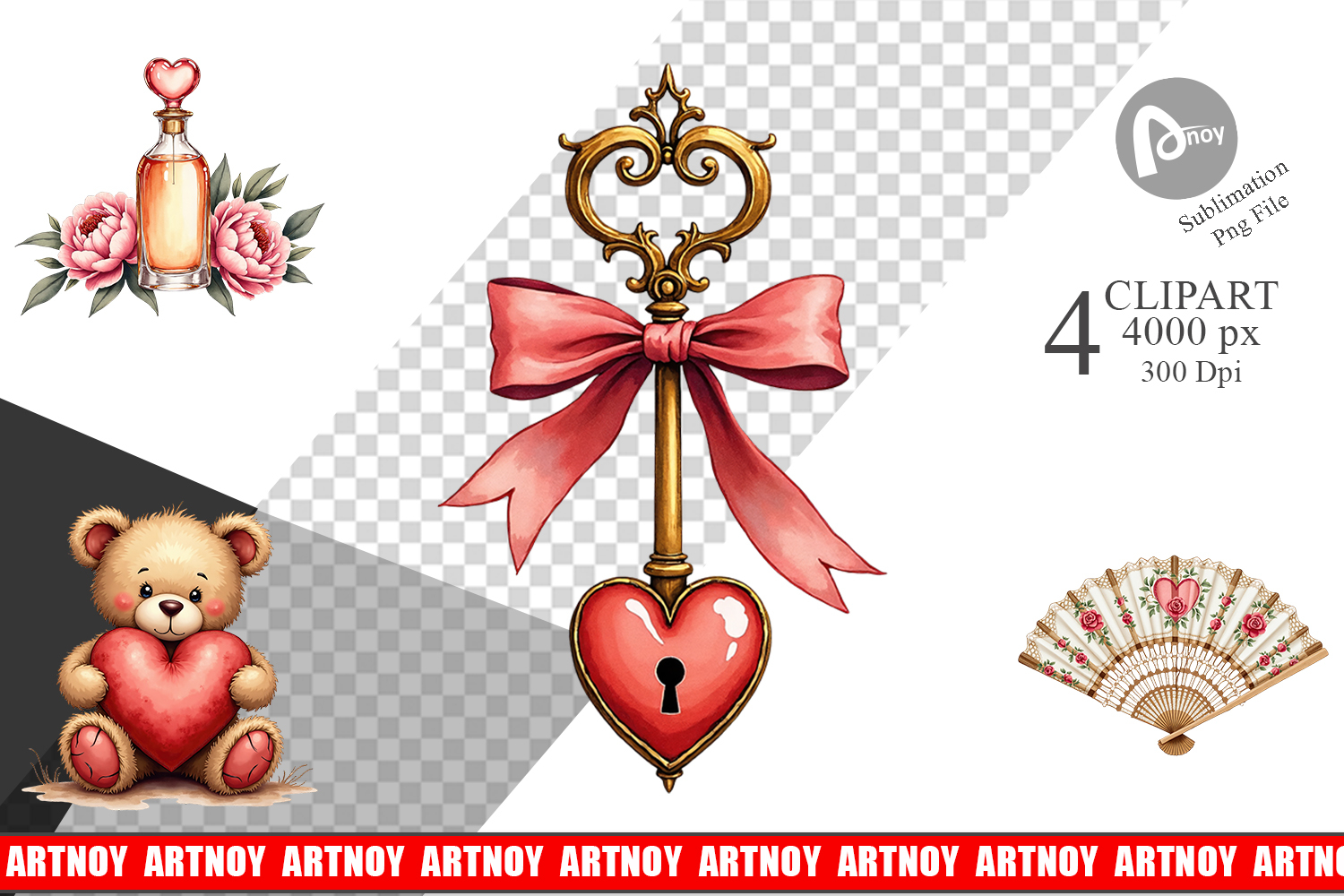 Vintage Valentine Ephemera Clipart product image 1