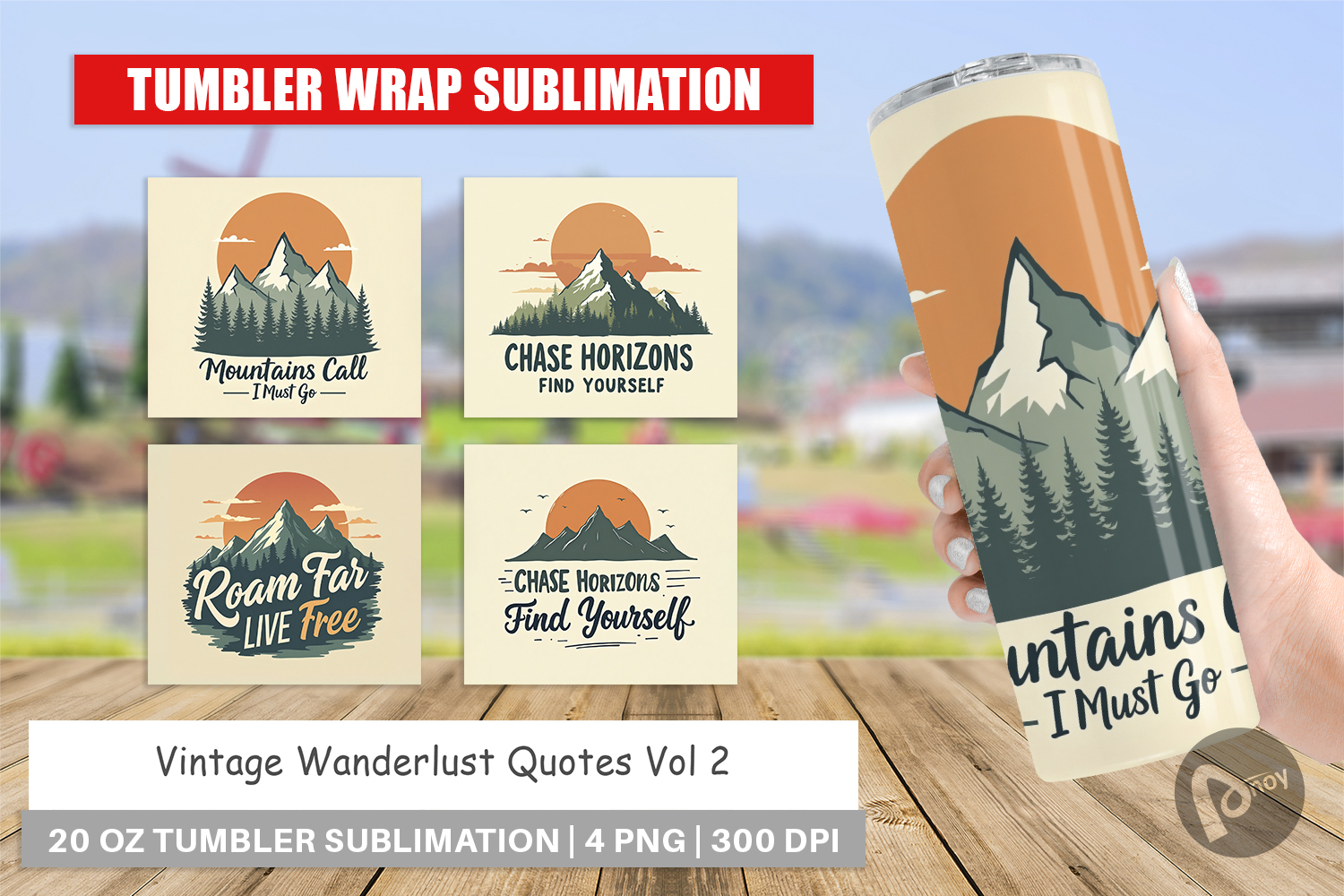 Tumbler Vintage Wanderlust Quotes product image 1