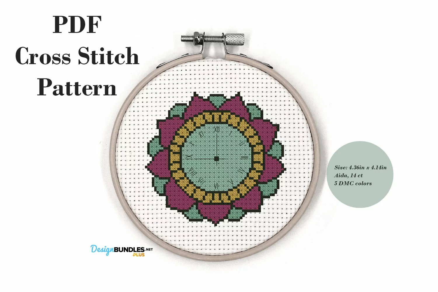Vintage Watch Cross Stitch Pattern PDF File product image 1