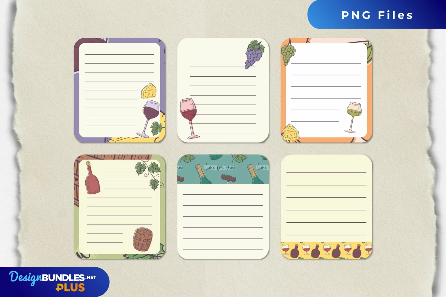 Vintage Wine Seamless Pattern Shaped Journaling Area product image 1