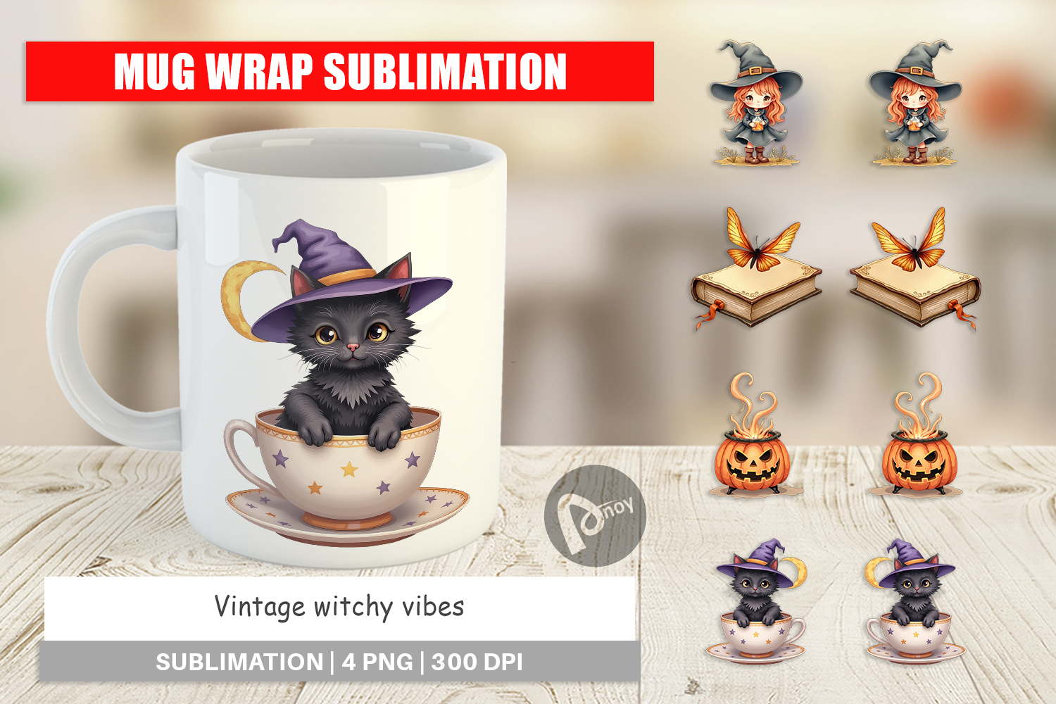Mug Wrap Vintage Witchy Vibes product image 1