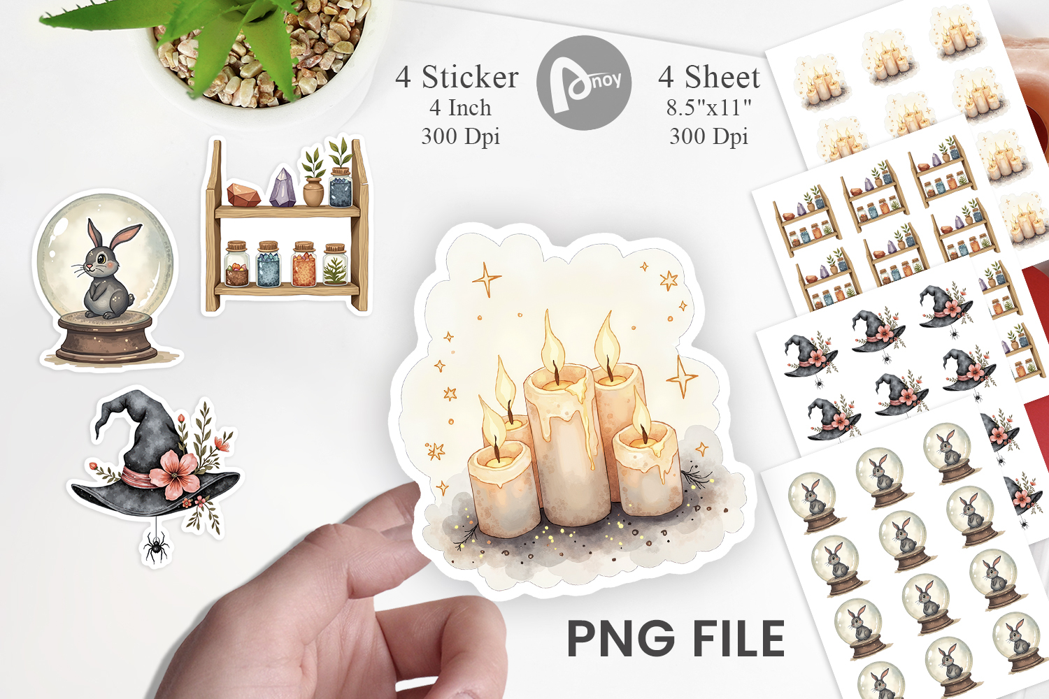 Vintage Witchy Vibes Sticker product image 1