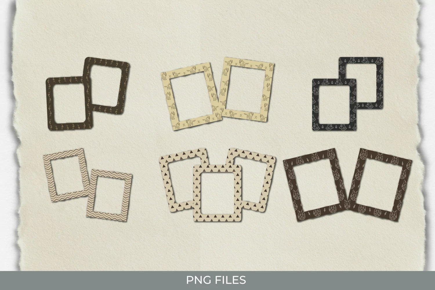 Vintage Wolf Seamless Pattern Frames product image 1