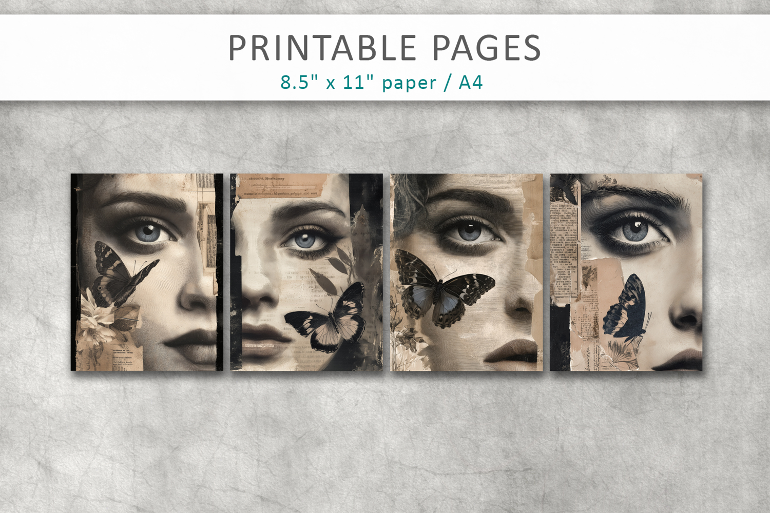 Vintage Woman Junk Journal, vintage aesthetic design product image 1