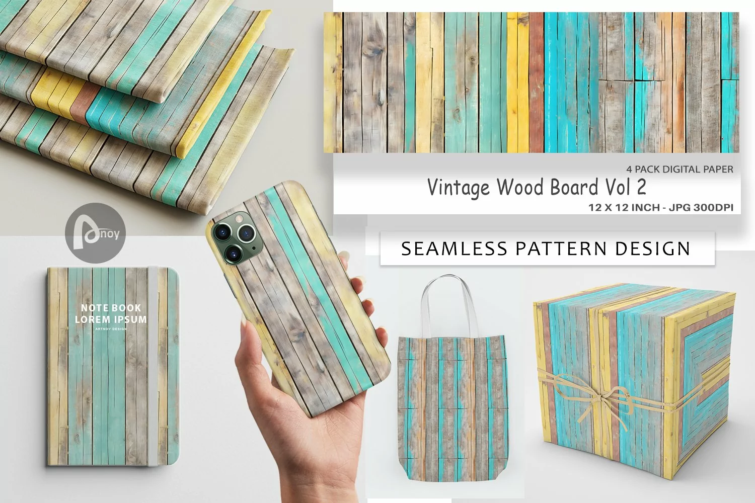 Digital Paper Vintage Wood Board product image 1