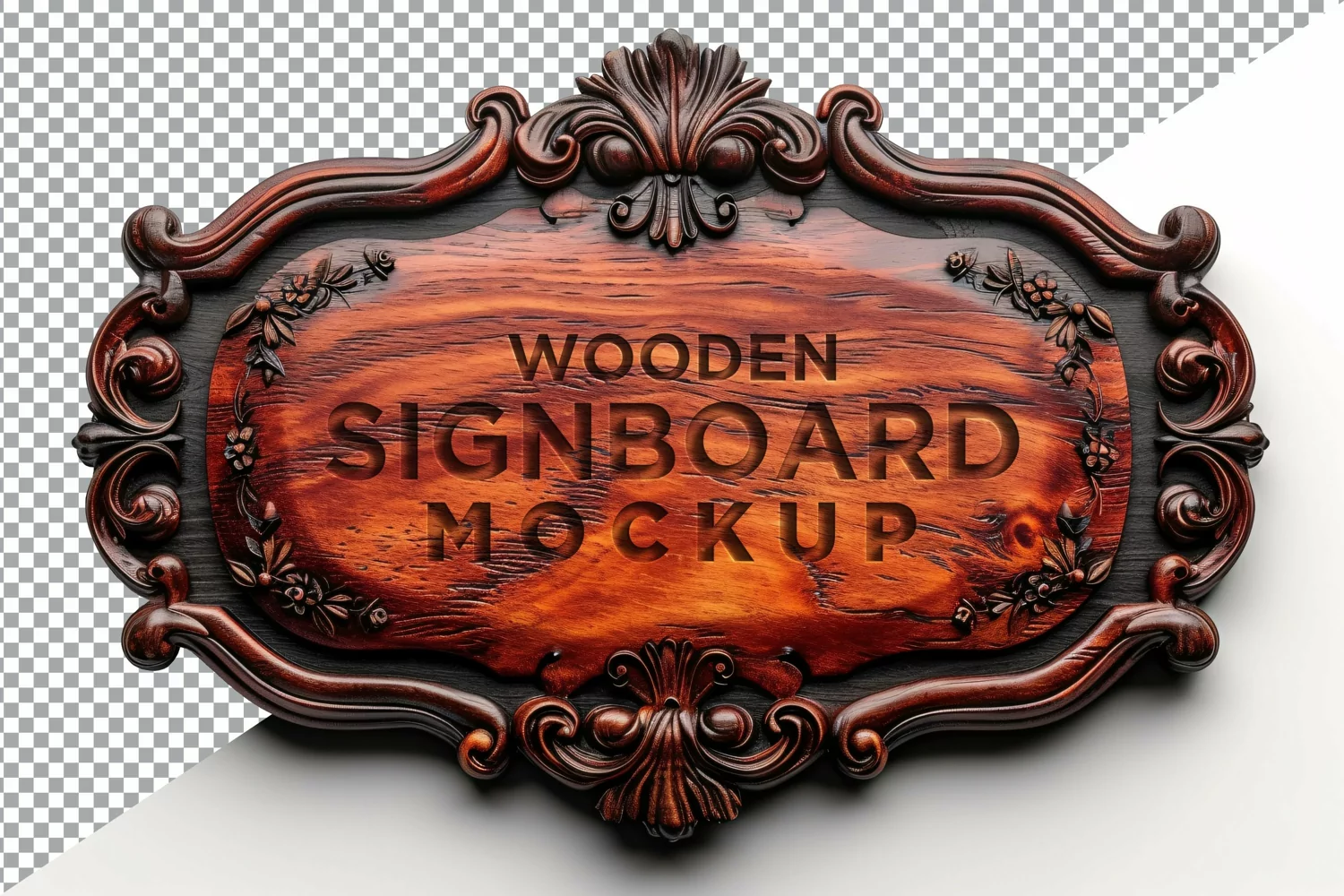 Vintage Wooden Signboard Mockup product image 1
