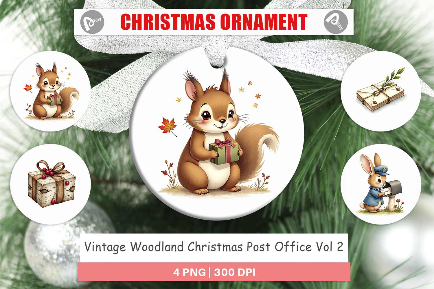 Vintage Woodland Post Office Ornament product image 1