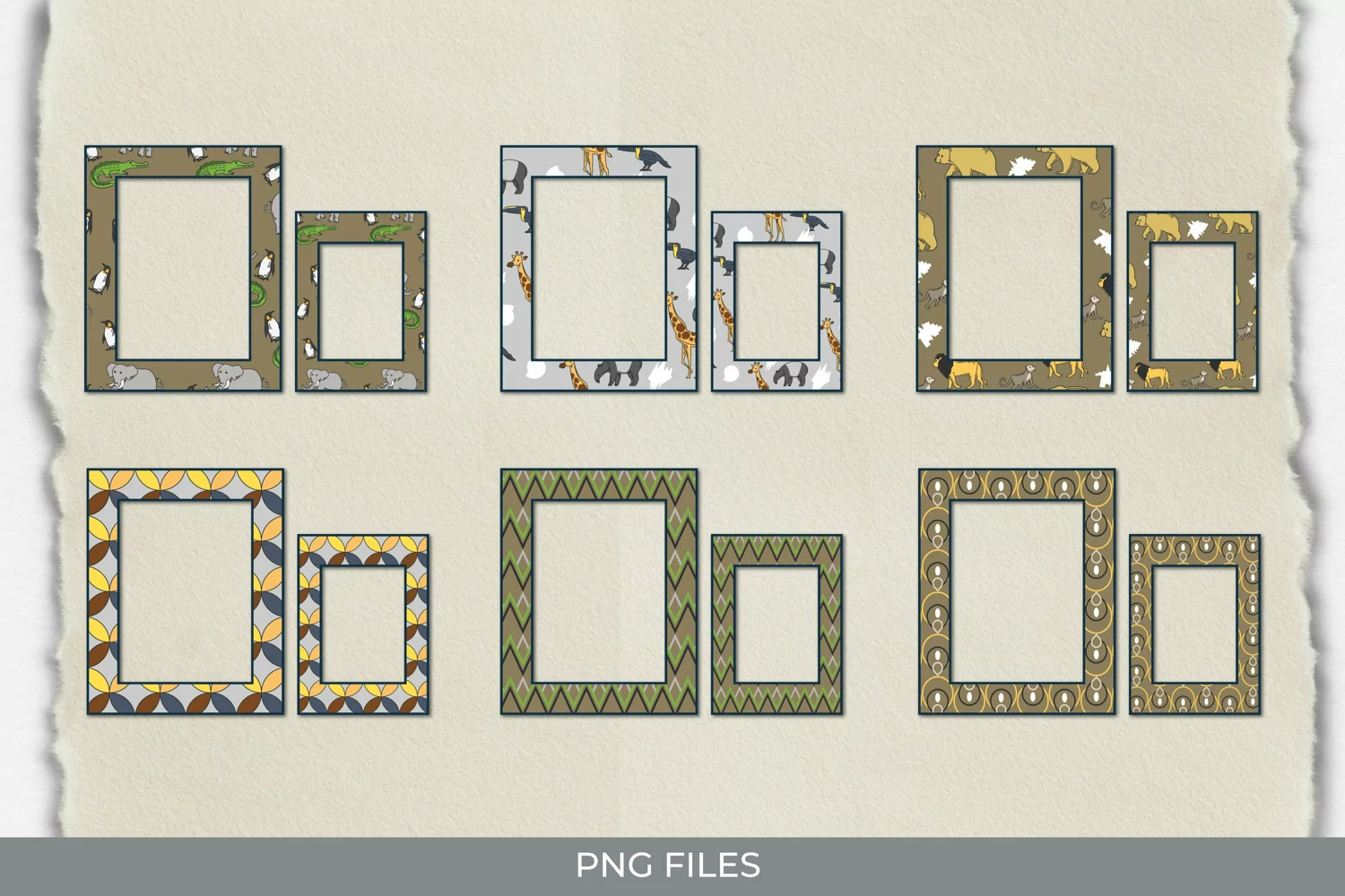 Vintage Zoo Seamless Pattern Frames product image 1