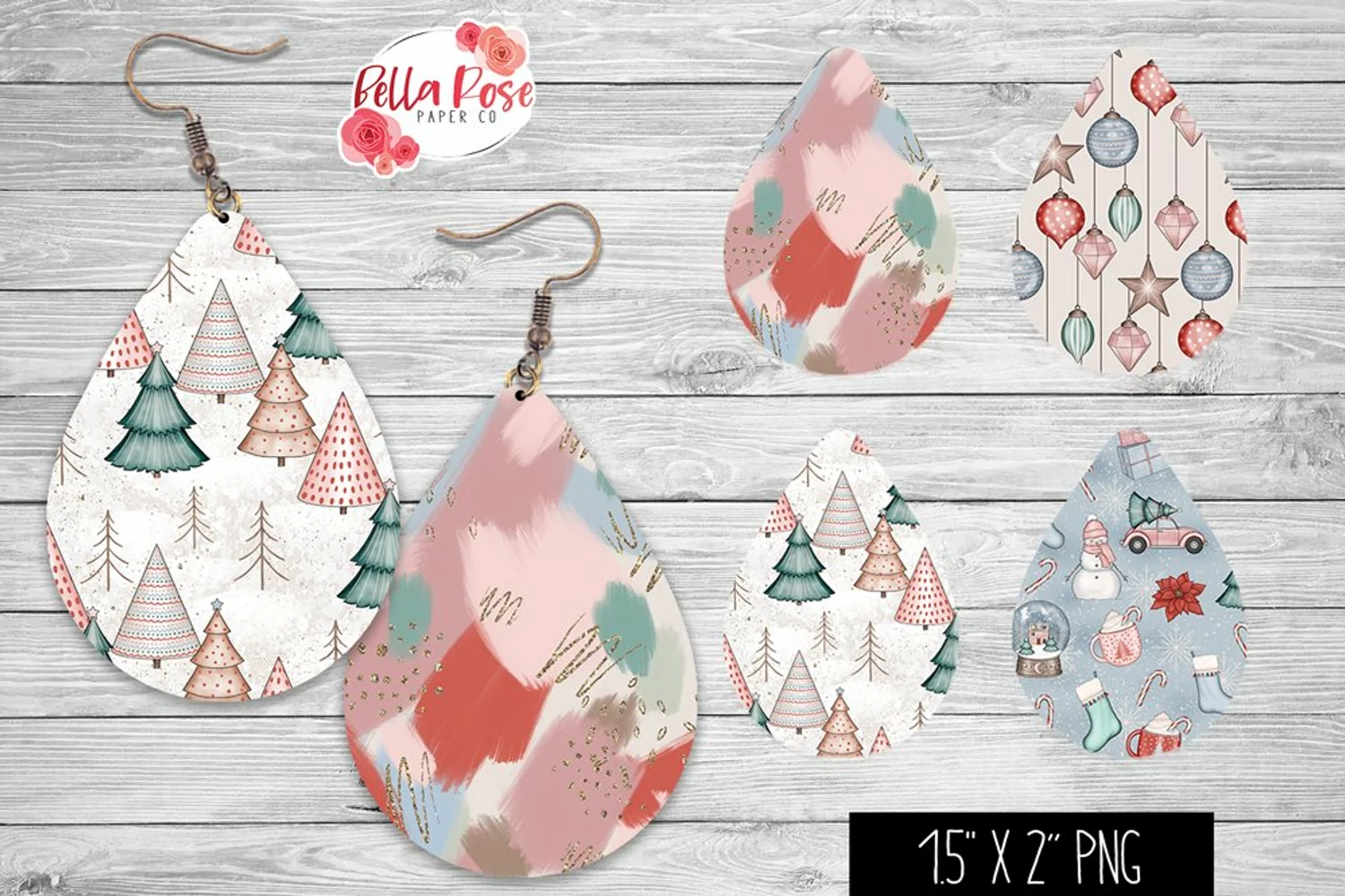 Vintage Boho Christmas | 4 Sets of Teardrop Earrings product image 1