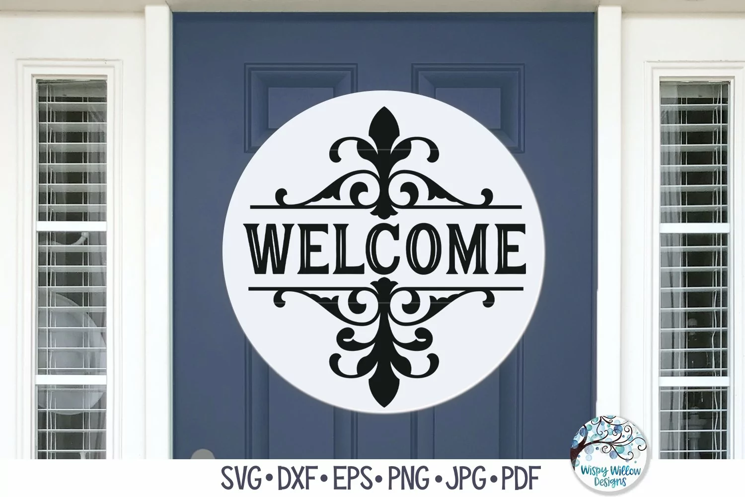 Vintage Welcome Sign SVG | Elegant Fancy Welcome Flourish product image 1
