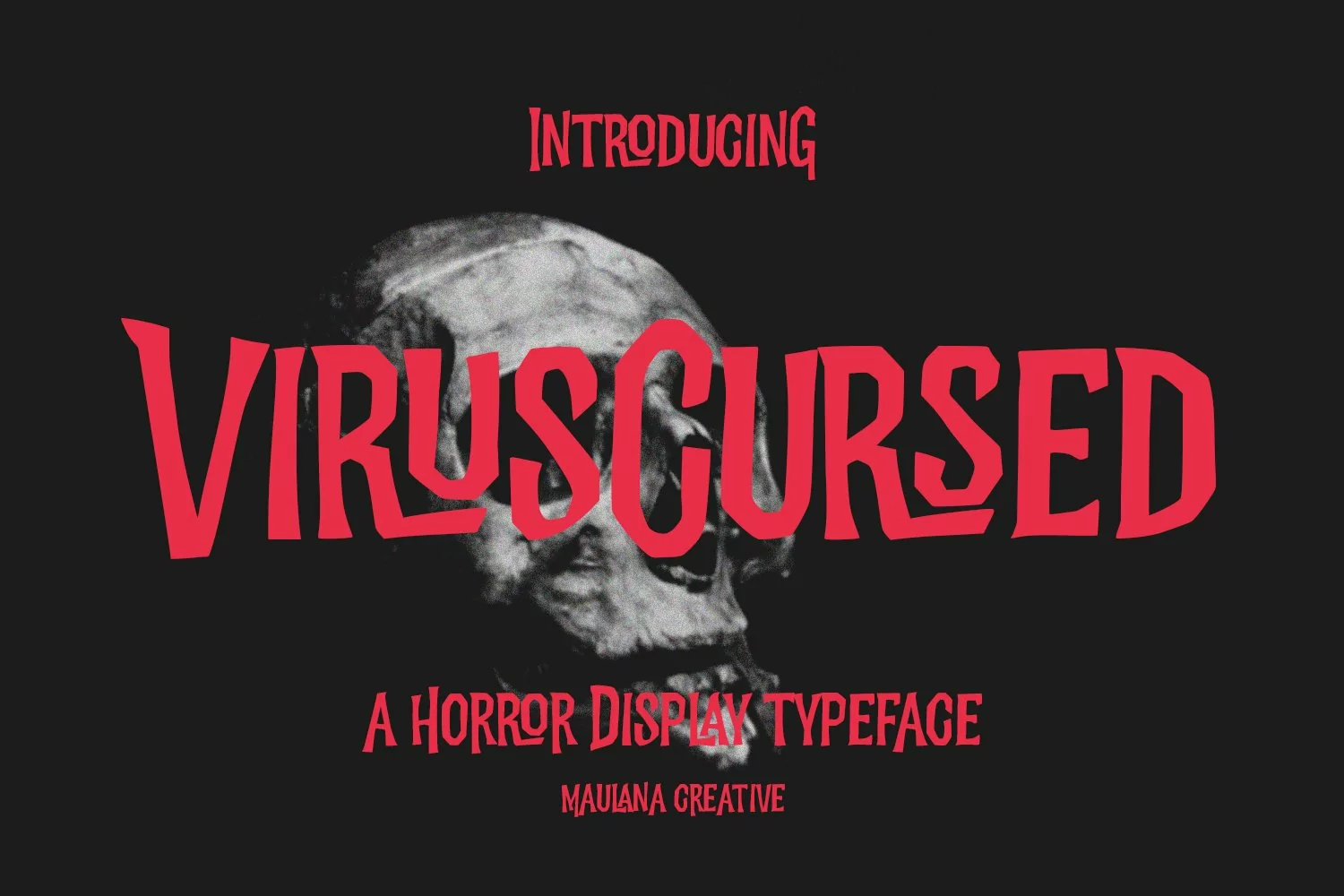 Virus Cursed Halloween Sans Vintage Display Font product image 1