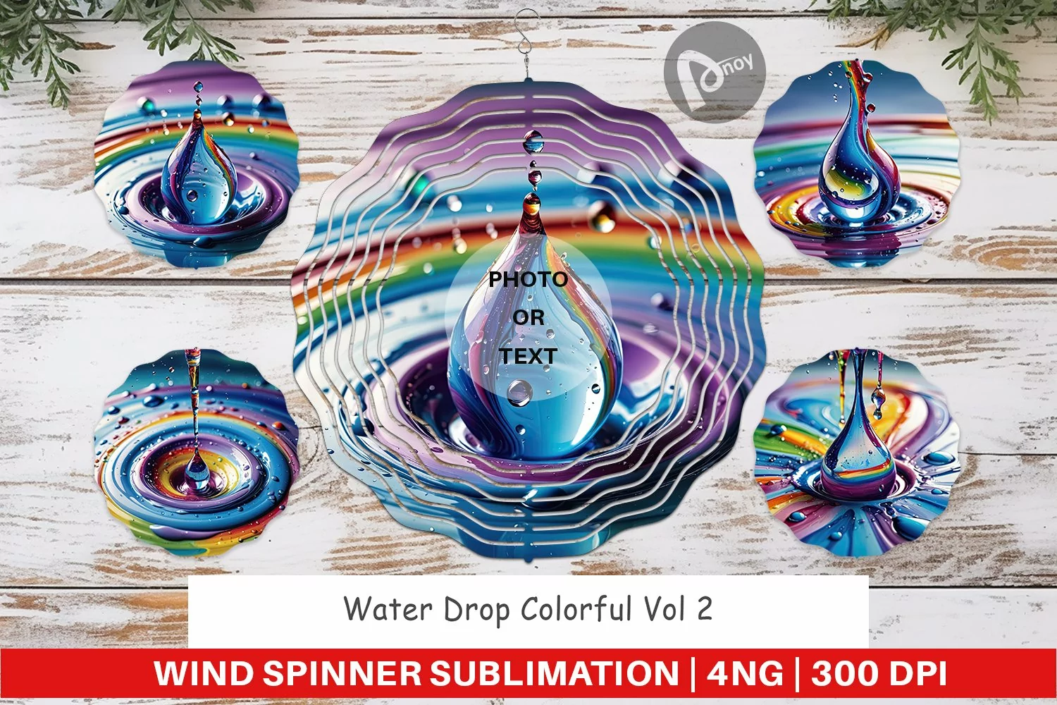 Wind Spinner Colorful Water Drops product image 1