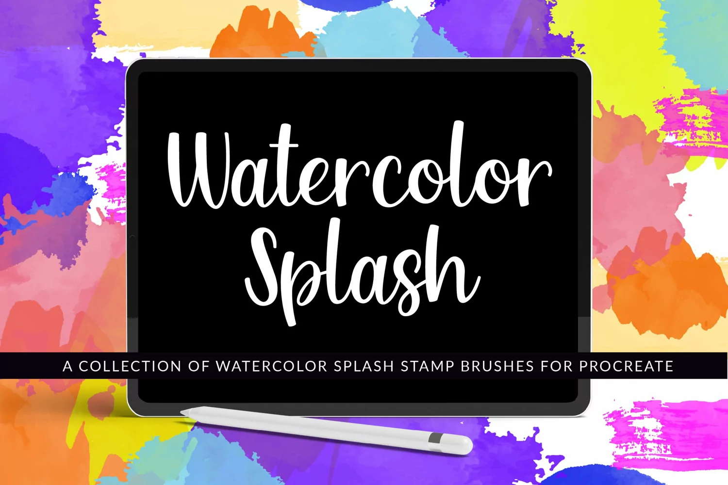 Watercolor Splatter Shapes Stamp Brushes for Procreate product image 1