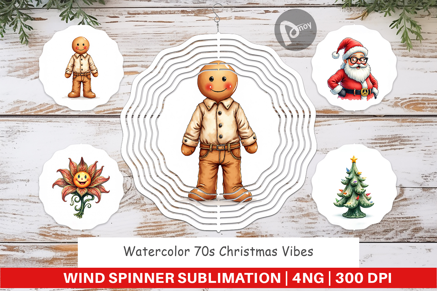 70s Christmas Wind Spinner product image 1