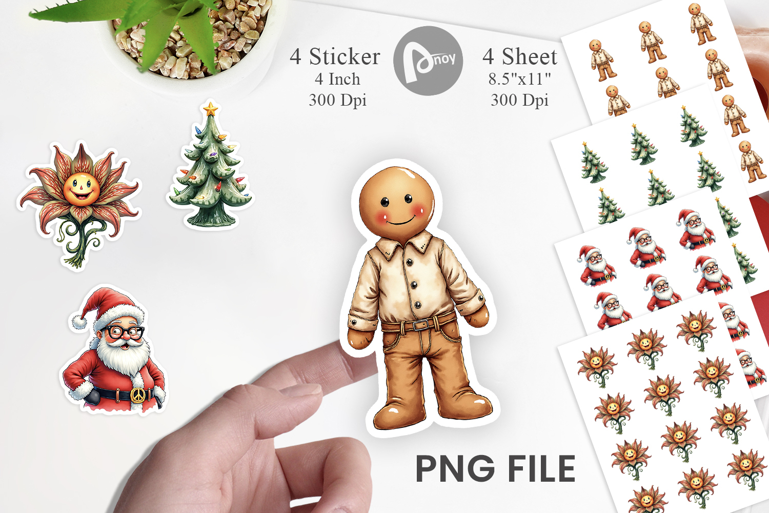 70s Christmas Sticker product image 1