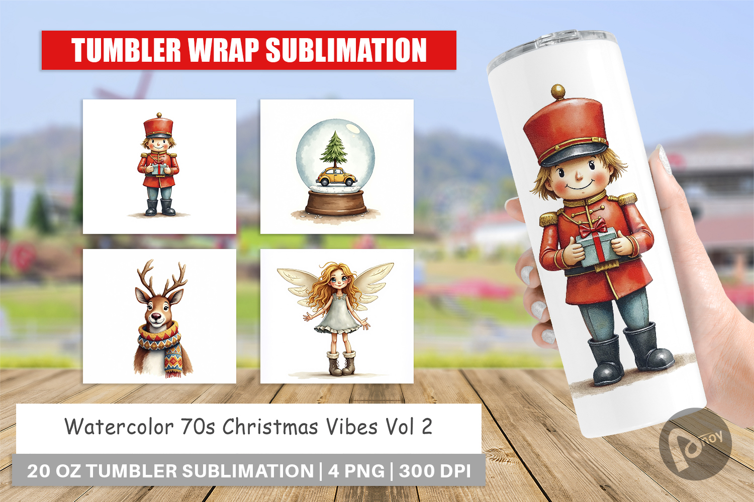 70s Christmas Tumbler product image 1
