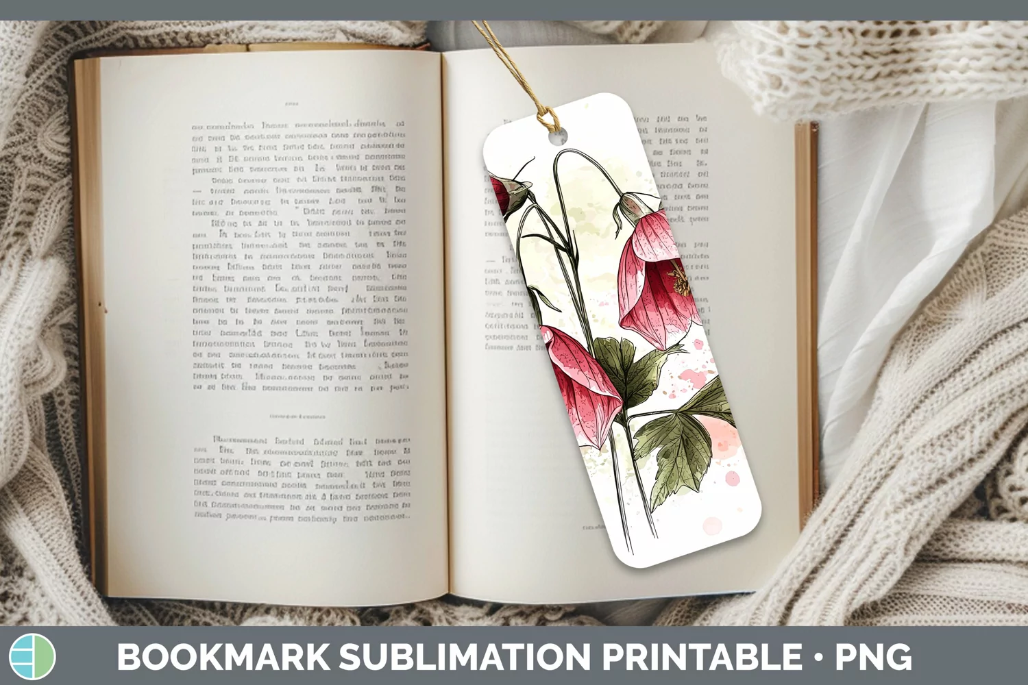 GorgeousWatercolor Bookmark design.