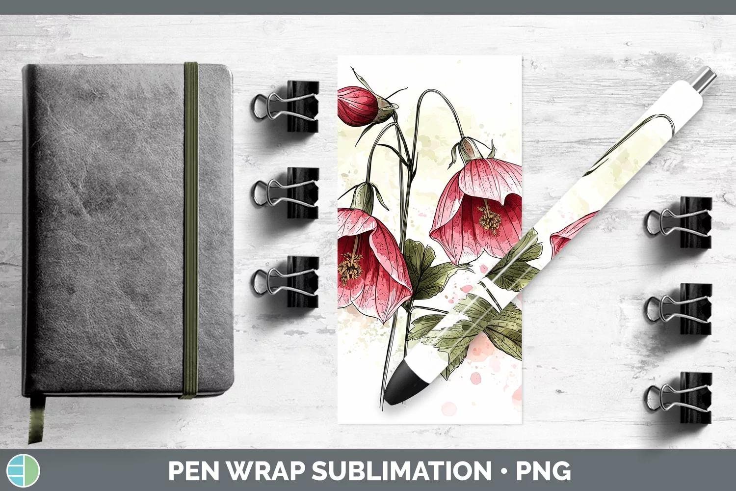GorgeousWatercolor Pen Wrap design.