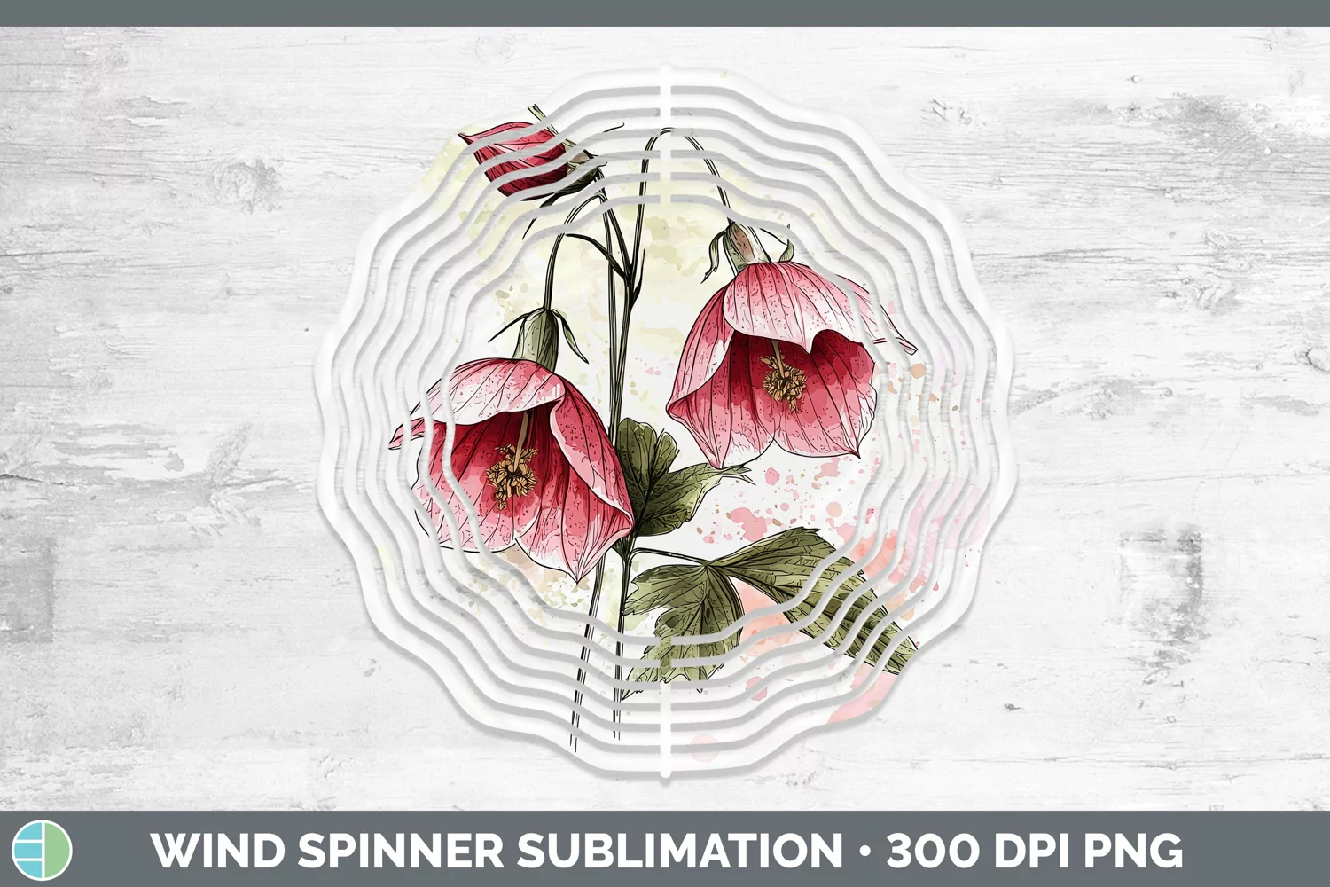 GorgeousWatercolor Wind Spinner design.