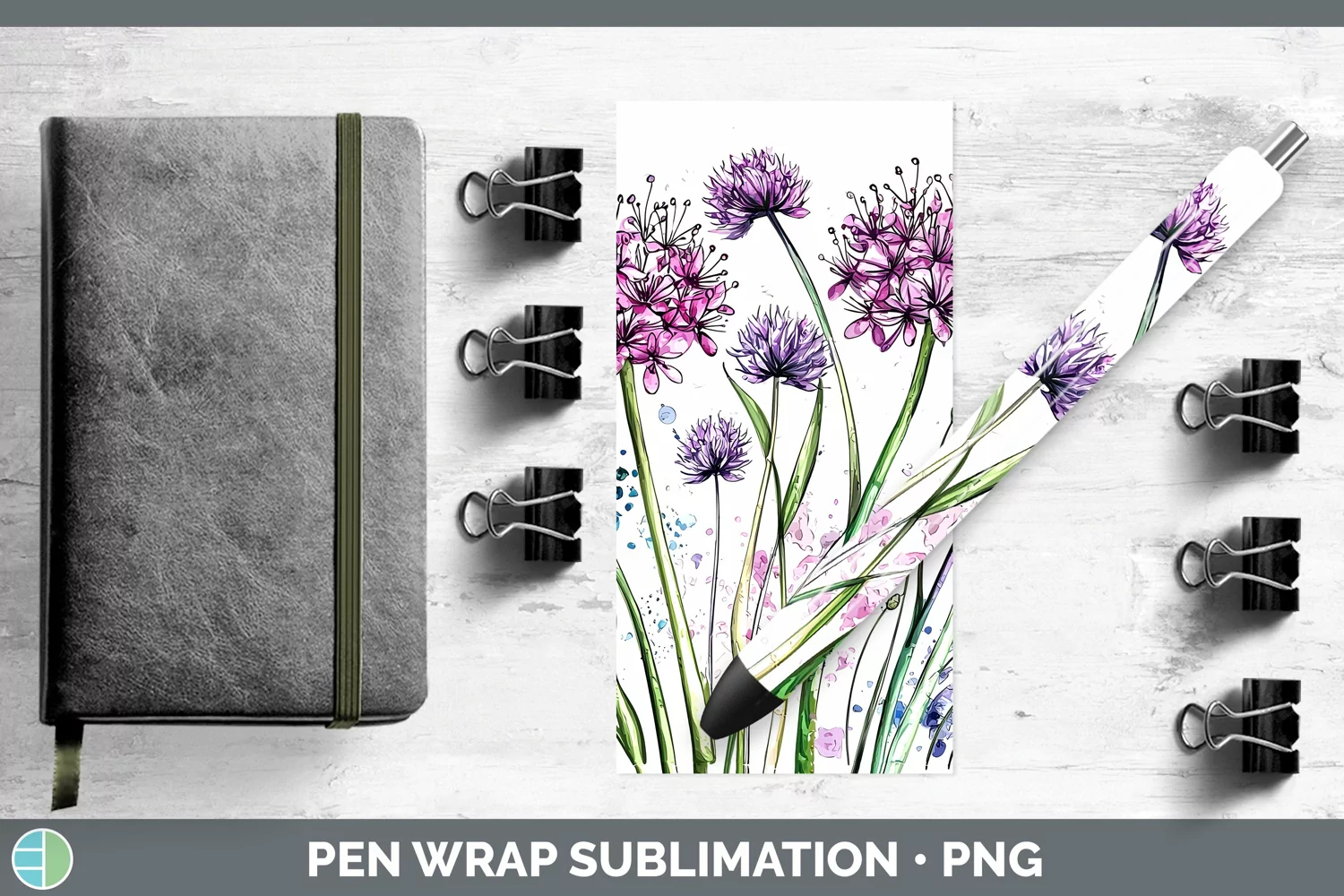 GorgeousWatercolor Pen Wrap design.