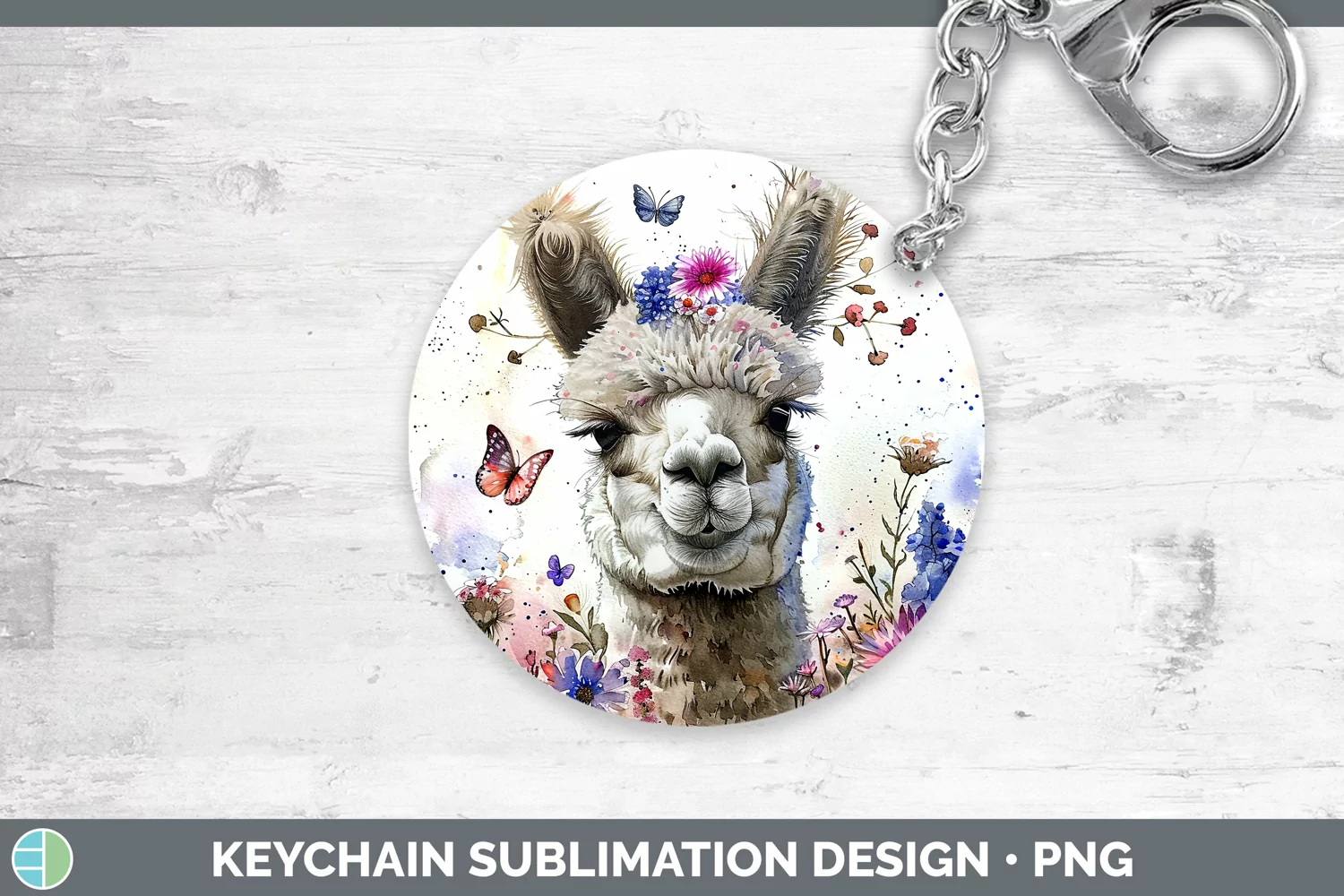 GorgeousWatercolor Keychain design.