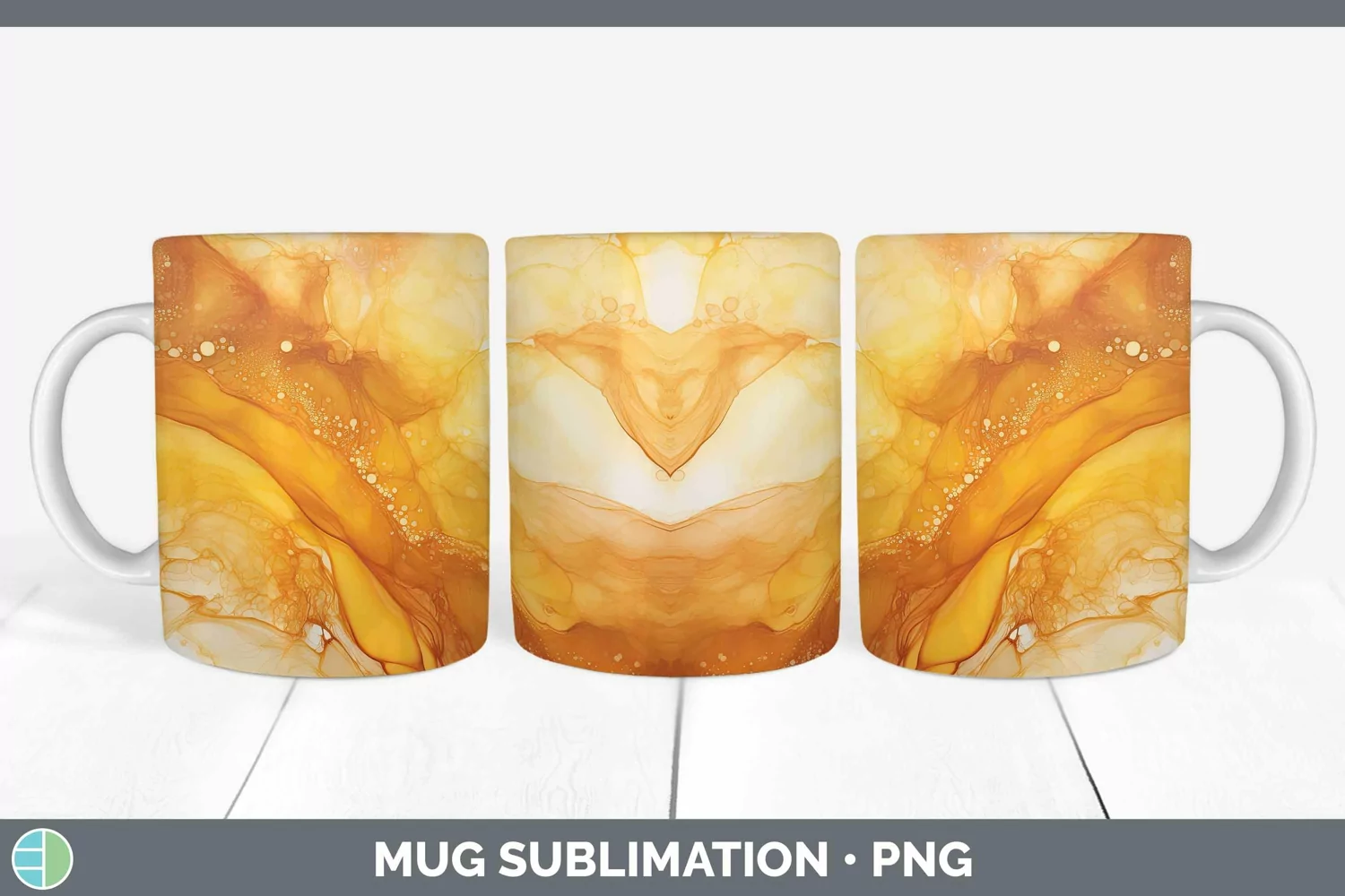 GorgeousWatercolor Mug Wrap design.
